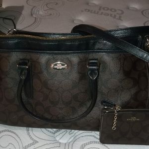 Coach brown handbag/wallet